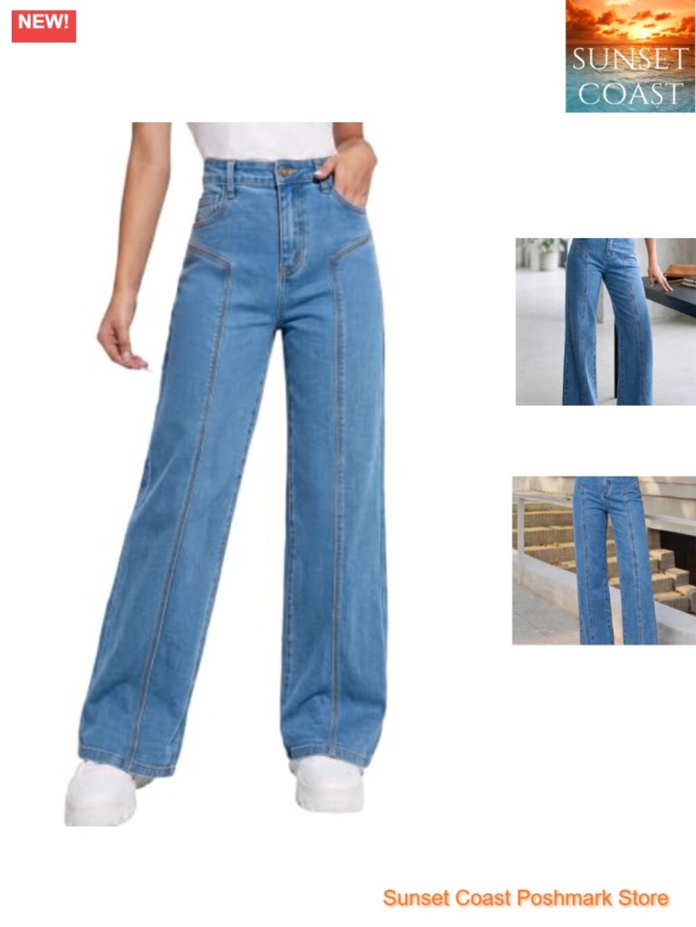 High Waisted Straight Leg Jeans